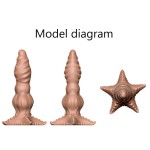 9.8" (25 cm) Glow-in-the-Dark Deep-Sea Fantasy Silicone Dildo – Textured Oceanic Delight with Unique Tail Base