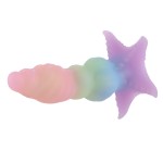 9.8" (25 cm) Glow-in-the-Dark Deep-Sea Fantasy Silicone Dildo – Textured Oceanic Delight with Unique Tail Base