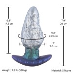 7.9" (20 cm) Mutated Horror Silicone Plug – Alien Texture Fantasy Toy with Wide Safety Base