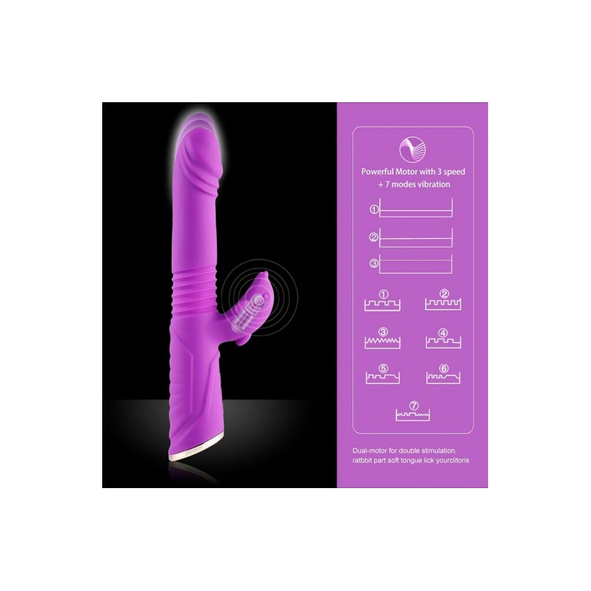 Dildo Telescopic Vibrator Waterproof Magnetic Charge Sex Toys for Couples