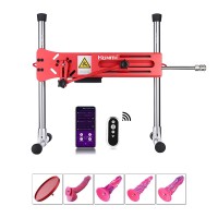 Hismith Passionate Red Sex Machine Bundle with 4 Fantasy Dildos