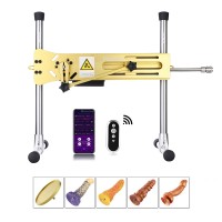 Hismith Luxury Golden Sex Machine Bundle with 4 Fantasy Dildos