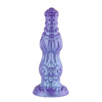 Hismith 27.27cm (10.73") Fantasy silicone dildo with KlicLok connector, colorful Indigo Large Dog Knot