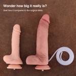 Hismith 25 cm (9.8") Squirting Dildo||Dual-Density Silicone KlicLok Attachment for Hismith Machines and Lube Launcher