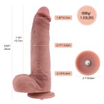 Hismith 25 cm (9.8") Squirting Dildo||Dual-Density Silicone KlicLok Attachment for Hismith Machines and Lube Launcher