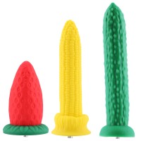 Hismith 3-Piece Fruit and Vegetable Silicone Dildo Set