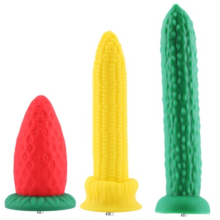 Hismith 3-Piece Fruit and Vegetable Silicone Dildo Set