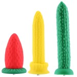 Hismith 3-Piece Fruit and Vegetable Silicone Dildo Set Hismith 3-Piece Fruit and Vegetable Silicone Dildo Set