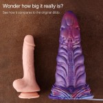 Hismith 27.9 cm (11 in) Titan Series Fantasy Squirting Silicone Dildo||23.5 cm (9.3 in) Insertable Oversized Textured Toy