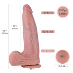 Hismith 22.61–34.3 cm (8.9–13.5 in) Dual-Density Silicone Dildo Hismith 22.61–34.3 cm (8.9–13.5 in) Dual-Density Silicone Dildo