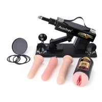 Auxfun Sex Machine Bundle for Couples– Includes Realistic Dildo & Male Masturbators Cup